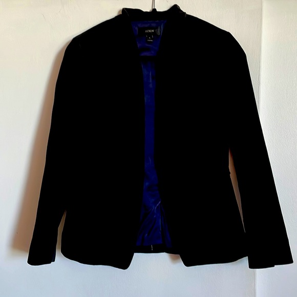 J. Crew black velvet blazer in a size 6